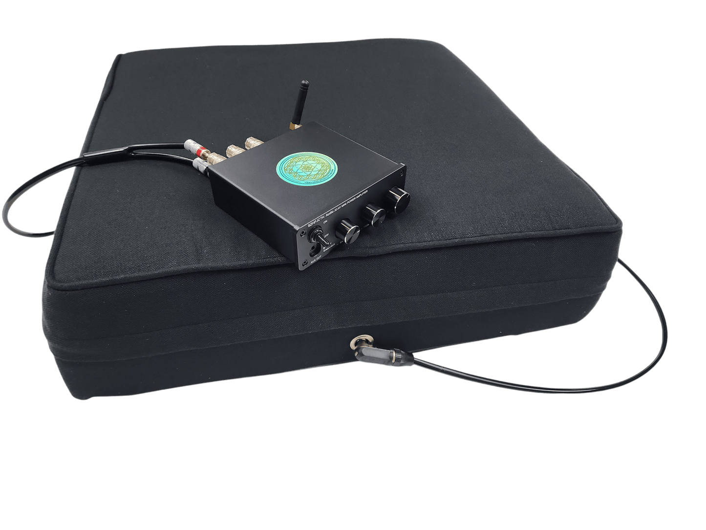 Vibroacoustic Therapy Cushion, Floor or Recliner Cushion with 4 Tactile Transducers - Vibroacoustic Solutions