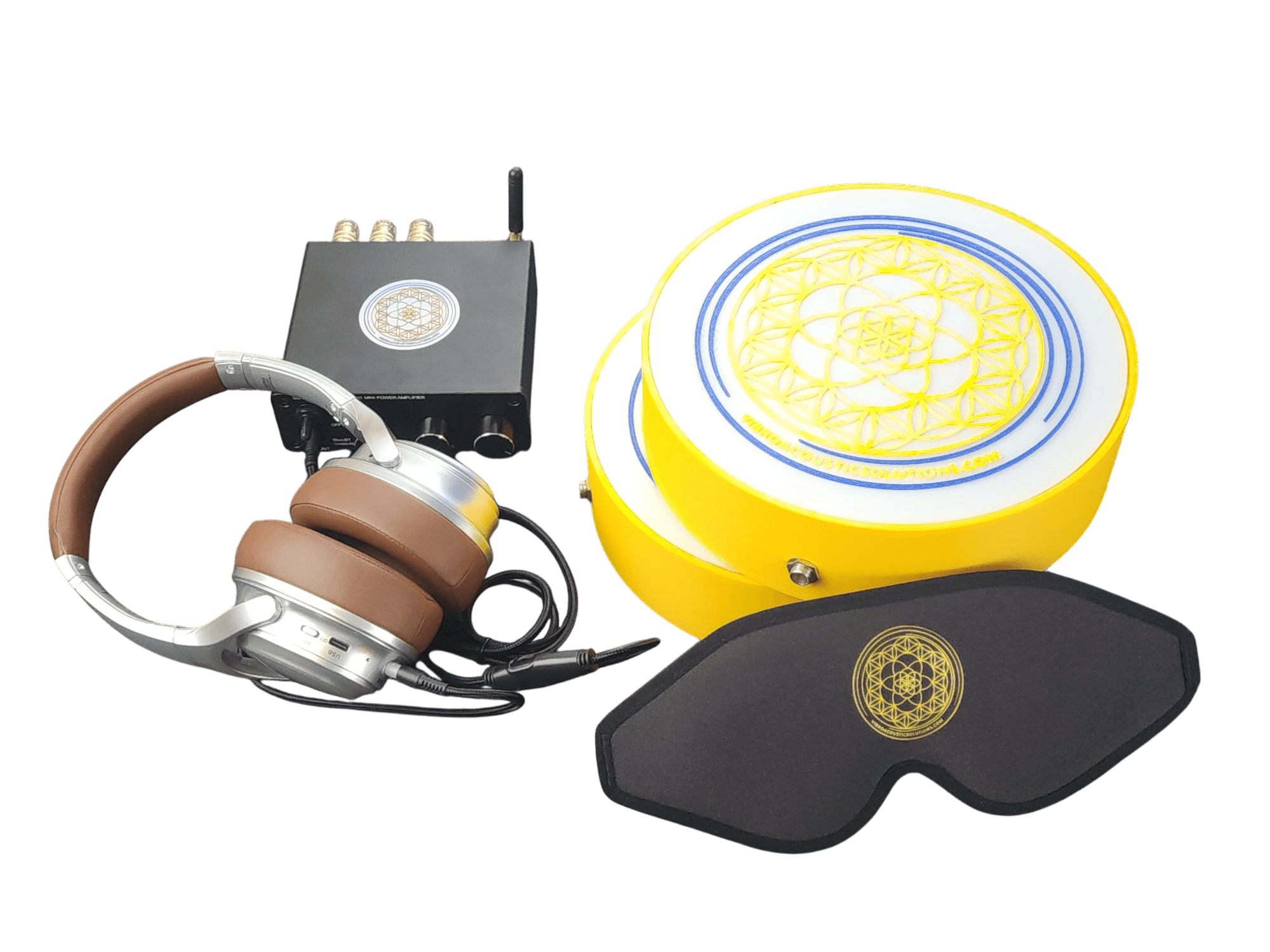 Vibroacoustic Therapy Massage Table Attachments with custom Amplifier Bundle - Vibroacoustic Solutions